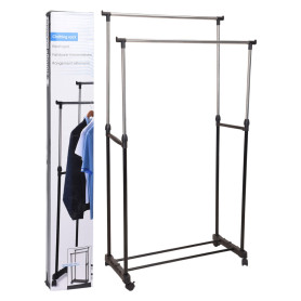 APPENDIABITO DOPPIO  DUBBEL  cm 80 x 42 x h 90 - 160 - nero