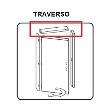 ZZ-TRAVERSO BATTENTE X PORTA MOD.MICROTEC BIANCO