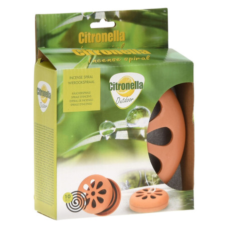 COCCIO CON SPIRALI INSETTICIDE  ZAMPIRONE  1 coccio + 10 spirali