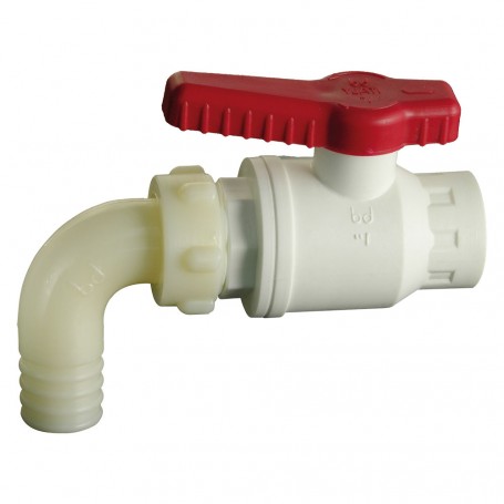 RUBINETTO A SFERA CON PORTAGOMMA CURVO 1  x 30