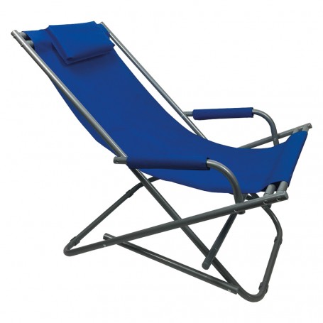 SEDIA CON BRACCIOLI  ALGHERO  telo blu