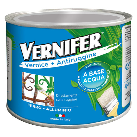 VERNICE ANTIRUGGINE BASE ACQUA  VERNIFER  Ml. 500 - marrone brillante (4601)