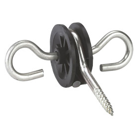 AGGANCIO DOPPIO PER MANIGLIA CANCELLO RECINZIONI ELETTRICHE ganci girevoli a 360