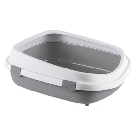 TOILETTE PER CANI-GATTI  QUEEN  blu acciaio/bianco