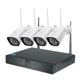 KIT VIDEOSORVEGLIANZA WIRELESS  455020  1 NVR + 4 telecamere