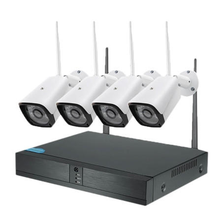 KIT VIDEOSORVEGLIANZA WIRELESS  455020  1 NVR + 4 telecamere