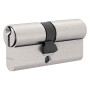 CILINDRO PROFILATO DOPPIO SERIE  GEMMA  mm 30+10+30  uguale a  70 (35+35) nichelato