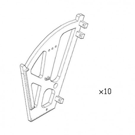 ZZ-GUIDA PLASTICA X ANTA  KIT SCARPIERA 5A CH.K105