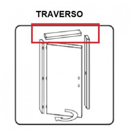 ZZ-TRAVERSO BATTENTE X PORTA MOD.MICROTEC FRASSINO BIANCO CM.210X90