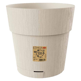 VASO TONDO  ETHICA   diametro  15 x h.15 - gesso
