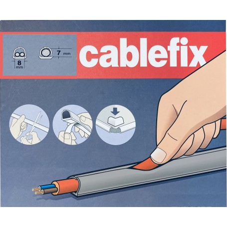 CANALINA ADES INOFIX 8X7MM LUNGH.4MT BIANCO