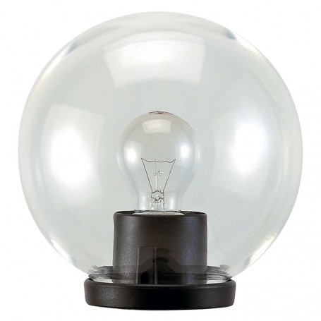 LANTERNA TESTA-PALO  GLOBO  75W max -  diametro  cm.30 col.nero - trasp.