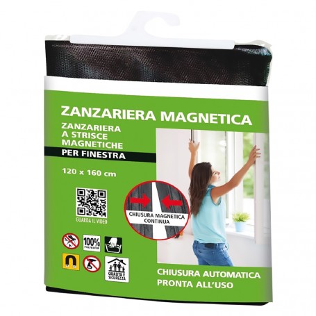 ZANZARIERA IN POLIESTERE CON MAGNETI cm 120 x 240 per porta - bianca