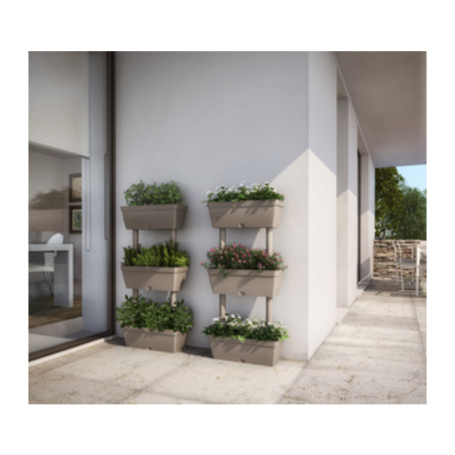 FIORIERA MULTIPLA 50X17XH100 CM TORTORA