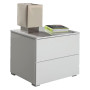 COMODINO LINEA  PRIVILEGIO  cm. 44 x 55 x h.44 - bianco laccato (2 cassetti)