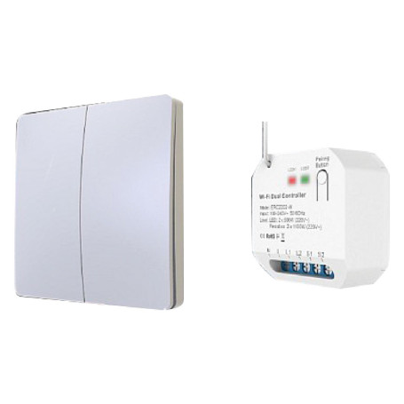 RELE  DOPPIO CON PULSANTE DOPPIO  9305  art. 9320/2 + 9325