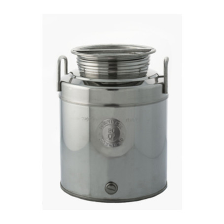 FUSTO OLIO ACCIAIO INOX AISI 304 20 L AGGRAFFATO