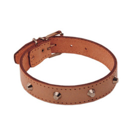 COLLARE P\CANI CUOIO BORCHIATO 40 X 650 MM