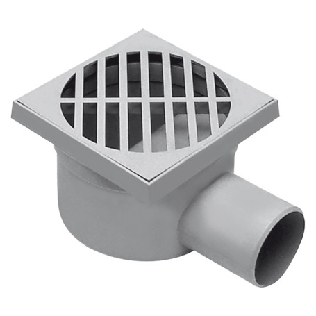 CHIUSINO SIFONATO cm 15 x 15 x h.7 -  diametro  scarico laterale 50 mm