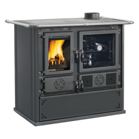 CUCINA A LEGNA  ROSA XXL 5.0 VST STEEL  11 kW - colore nero antracite