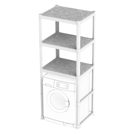 SCAFFALE PER LAVATRICE  3 PIANI   cm 75 x 60 x h.184 (l x p x h)