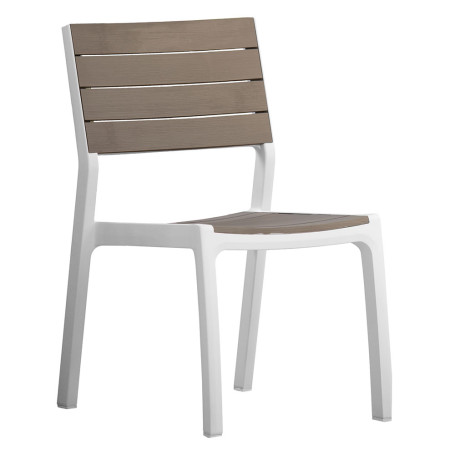 SEDIA IN POLIPROPILENE  HARMONY  bianco/cappuccino