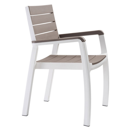 SEDIA IN POLIPROPILENE  HARMONY ARMCHAIR  bianco/cappuccino