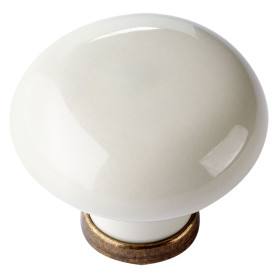 POMOLO PER MOBILI  TONDO  base ott.vecchio / fondo avorio / decoro N.42