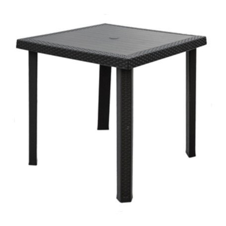 TAVOLO RATTAN FIGARO 80X80XH72CM ANTRACITE