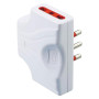 ADATTATORE ULTRAPIATTO TRIPLO SERIE  EMILIA EXTRA PIATTA  presa 2P+T 10/16A - spina 2P+T 16A / bianco