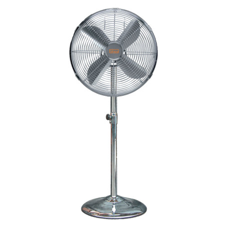VENTILATORE DA PAVIMENTO  CHROME  90 W -  diametro  50 cm / altezza massima 150 cm