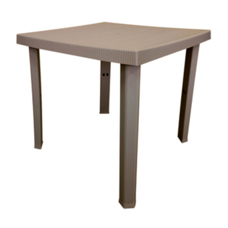 TAVOLO RESINA FIGARO 80X80XH72CM TORTORA