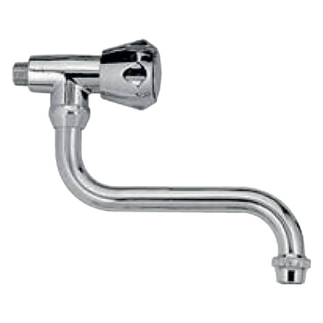 RUBINETTO PER LAVELLO A SNODO att. 1/2  - bocca cm 20