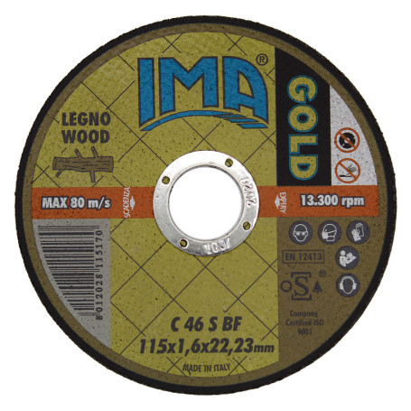 MOLA ABRASIVA PER LEGNO  GOLD   diametro  115 x 1