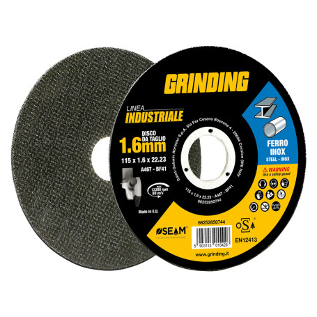 MOLA ABRASIVA PER INOX/FERRO  GRINDING LINEA INDUSTRIALE   diametro  115 x 1