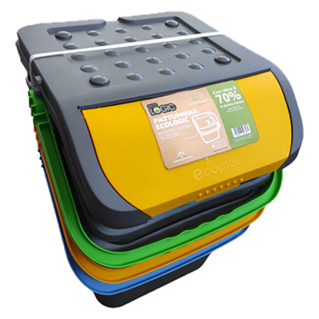 PATTUMIERA PER RACCOLTA DIFFERENZIATA SET  ECOLOGIC TRIS  cm 38 x 36