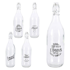 BOTTIGLIA IN VETRO  DECORATA  1000 ml