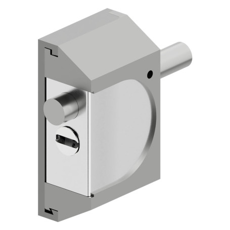 CHIUSURA DI SICUREZZA PER SERRANDE  RIF06  alluminio silver