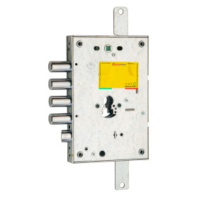 SERRATURA DA APPLICARE TRIPLICE PER PORTE BLINDATE  265  interasse pistoni 28 mm - E63 SX