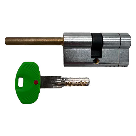 CILINDRO PROFILATO PER POMOLO SERIE  EVO K22  mm 26+10+46  uguale a  82 (31+51) cromo satinato