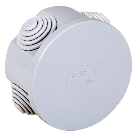 SCATOLA TONDA DA PARETE  diametro  mm 80 x h.40 - 4 entrate