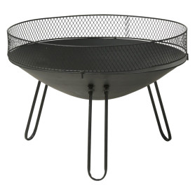 BRACIERE CIRCOLARE IN METALLO CON PROTEZIONE  diametro  cm 60 x h.44