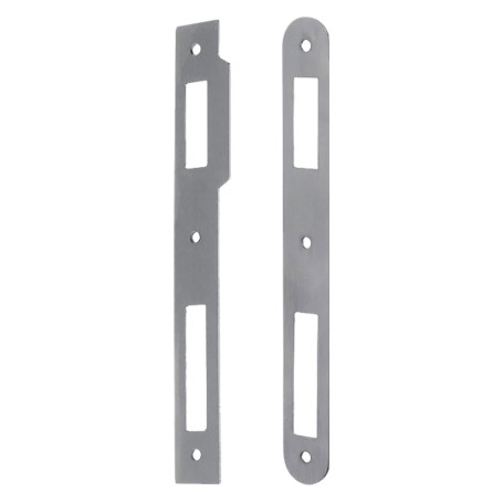 CONTROPIASTRA PER SERRATURA  PATENT  B.Q. grigio verniciato - interasse 70 mm