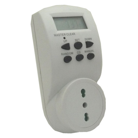 PRESA TEMPORIZZATA DIGITALE  GIORNALIERA  spina + presa 10/16A