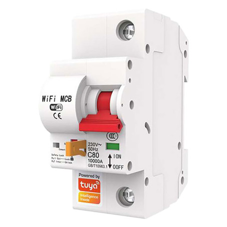 INTERRUTTORE MAGNETOTERMICO MODULO WI-FI  C40 SMART TUYA  1P+N - 40A