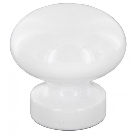 POMOLO IN LEGNO LACC. BIANCO MM. 25 (101 D)*