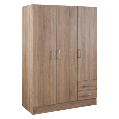 ARMADIO TRE ANTE LINEA  LARISSA  cm. 46 x 119 x h.184 - rovere artisan