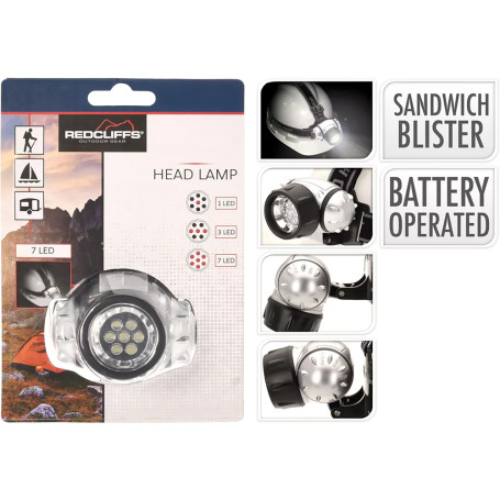 LAMPADA FRONTALE LED  7 led