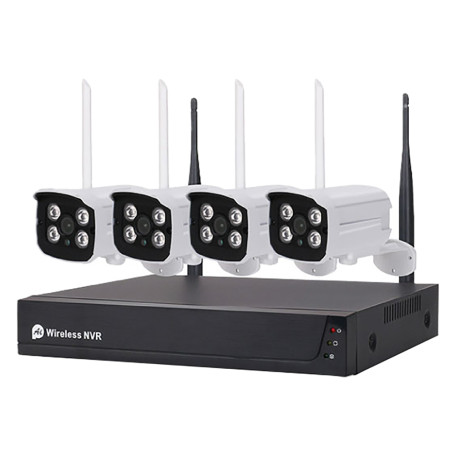 KIT VIDEOSORVEGLIANZA WIRELESS  455050  NVR wireless + 4 telecamere 3 MPX