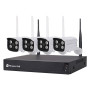 KIT VIDEOSORVEGLIANZA WIRELESS  455050  NVR wireless + 4 telecamere 3 MPX